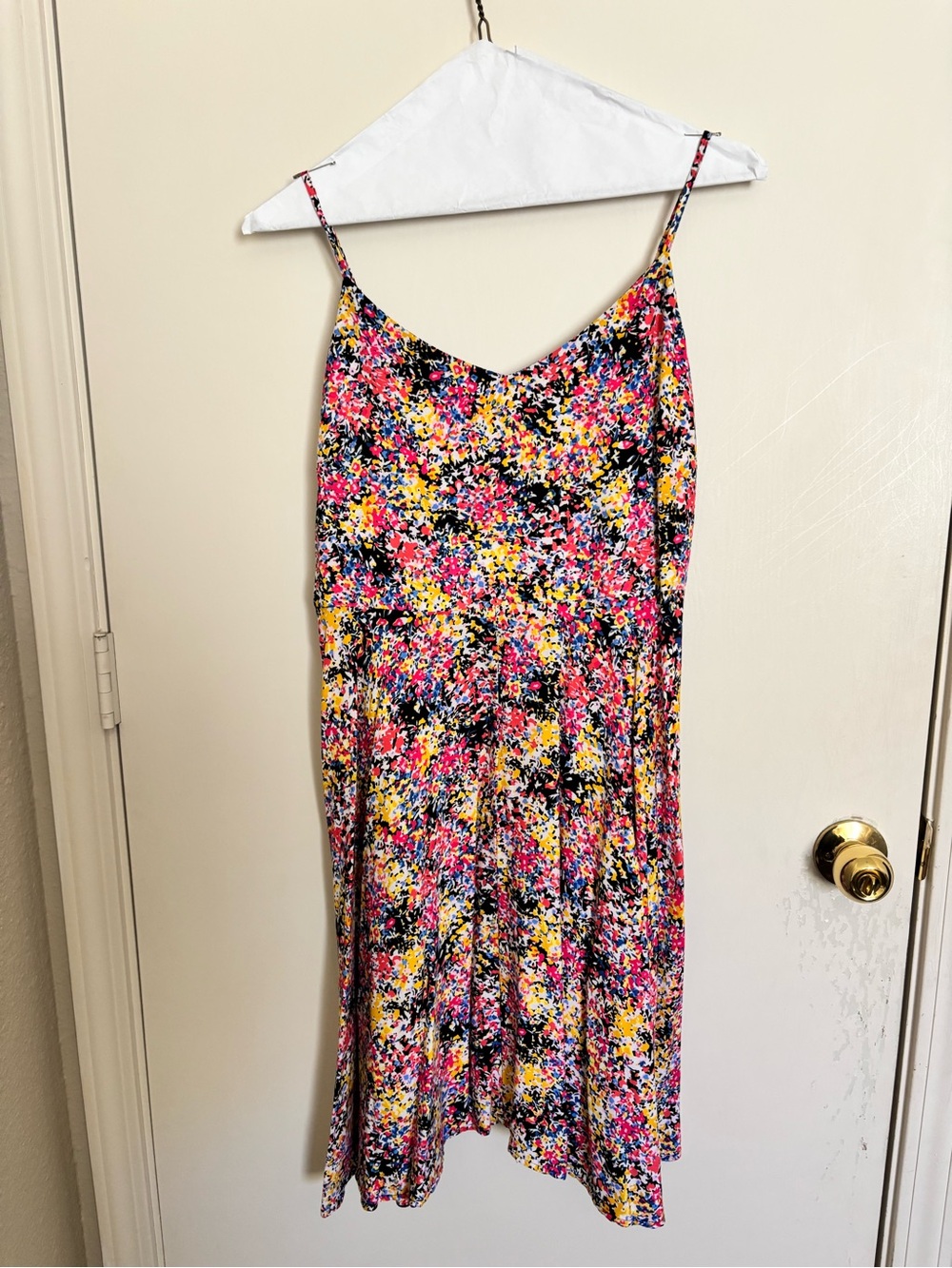 GAP Floral Print Midi Dress in Pink, Yellow & Black